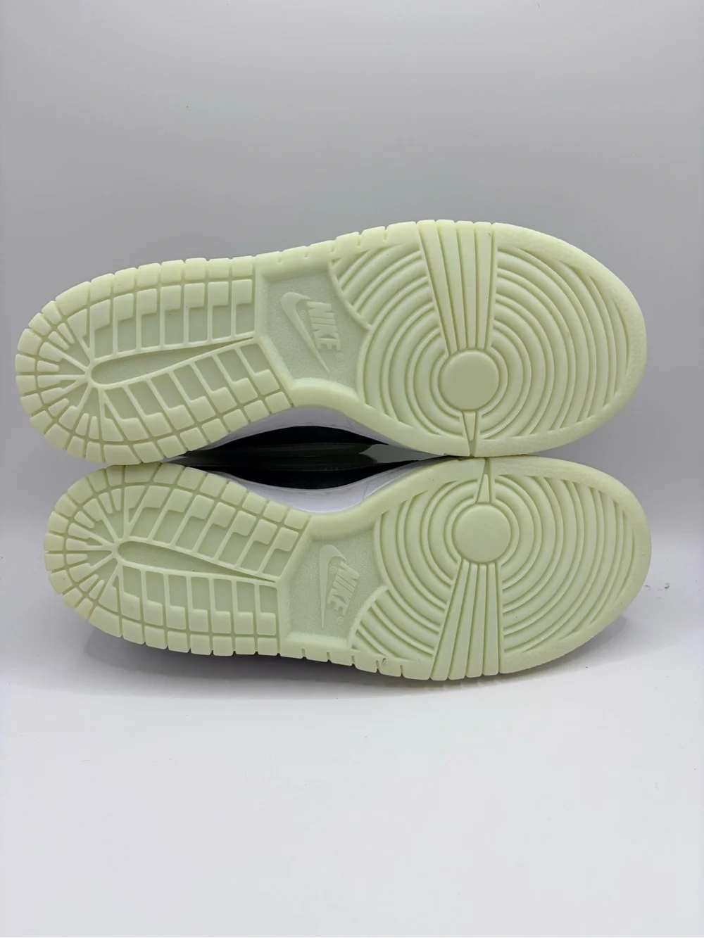 Nike Dunk Low — Dark Gray with Neon Yellow Laces glow in the dark Halloween
